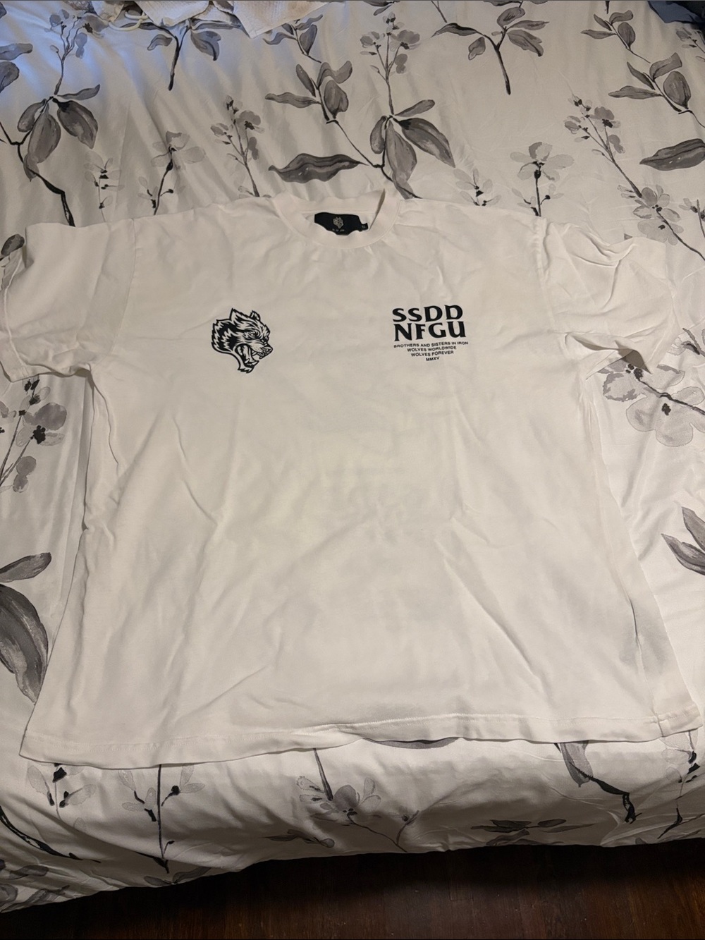 Darc Sport White Short-Sleeve Tee with Black Chest Graphics